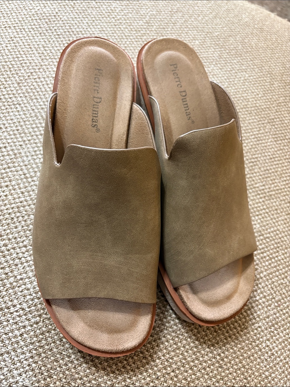 Pierre Dumas Clue 5 Womens Taupe Open Toe Heeled Shoes